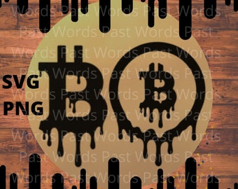 Bitcoin Drip SVG| Crypto SVG| Bitcoin| Etherium| Doge