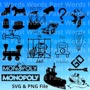 Monopoly SVG / Gioco da tavolo / Giochi da tavolo SVG / Serata di giochi in famiglia