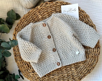 Wool Baby Outfit, Merino Wool Baby Sweater, Knit Baby Outfit, Baby Boy Outfit, Baby Girl Outfit, Knit Baby Clothes