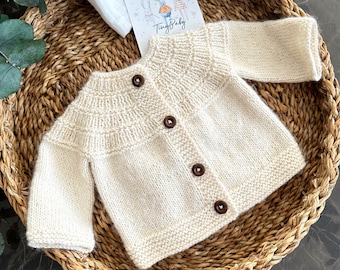 Knit Baby Cardigan , Knit Baby Outfit, Mohair Baby Sweater, Knitted Baby Girl Clothes, Knitted Toddler and Kids Outfit