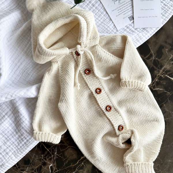 Combinaison bébé en tricot, tenue pour bébé nouveau-né, combinaison bébé en tricot, tenue pour bébé en tricot, vêtements bio pour bébé