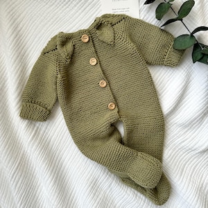 Knit Baby Jumpsuit: Organic Cotton Newborn Outfit