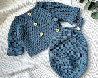 Newborn Knit Outfit, Newborn Baby Coming Home Outfit, Knitted Baby Clothes, Organic Cotton Baby Outfit, Knitted Baby Clothes