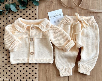 Knit Baby Coming Home Outfit, Knitted Baby Clothes, Knitted Outfits for Baby, Knitted Baby Girl Clothes, Knitted Baby Boy Clothes