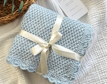 Organic Cotton Knit Baby Blanket: Soft Heirloom Gift