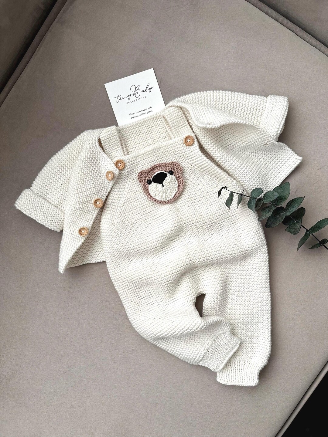 Baby And Toddler 2-Piece Soft Cotton Bear Set