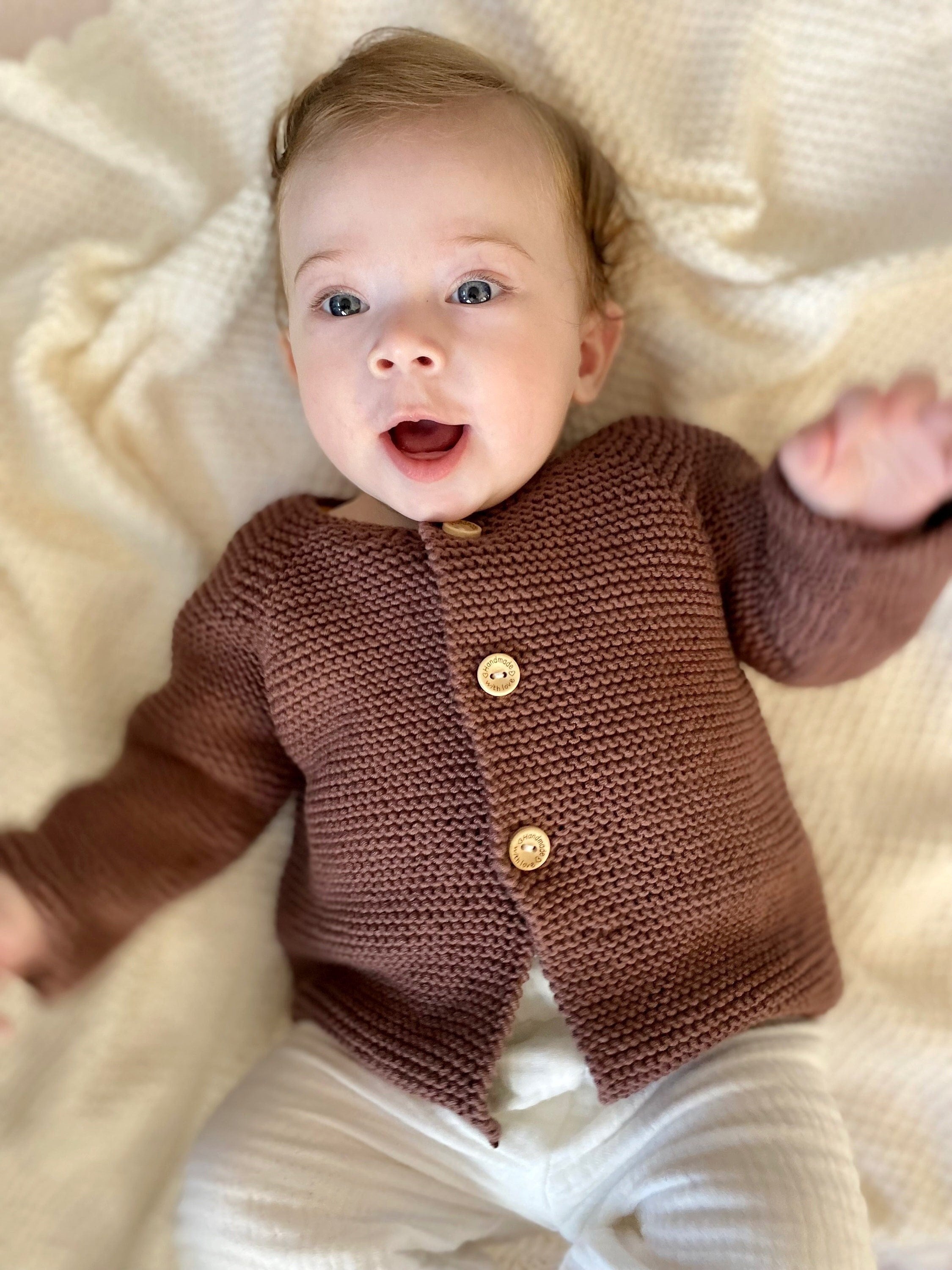 Knit Baby Cardigan Knit Baby Outfit Knit Baby Sweater Knitted Baby Outfit Organic Baby Clothes Baby Gift