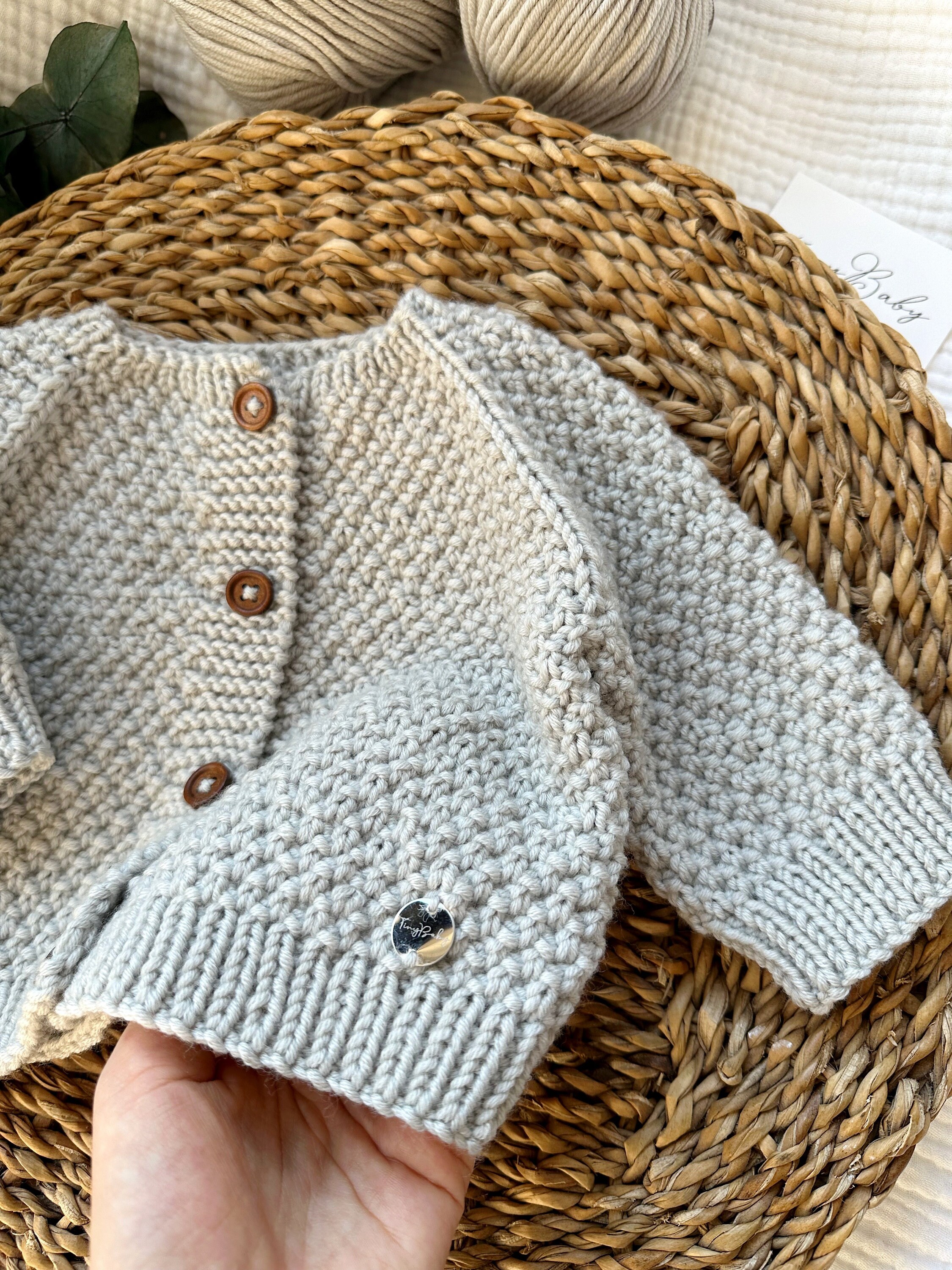 Hand-knitted Merino Wool Baby Cardigan: Soft Knit Outfit - Etsy