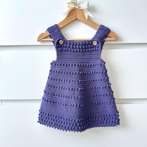 Organic Cotton Crochet Baby Girl Dress with Headband & Shoes