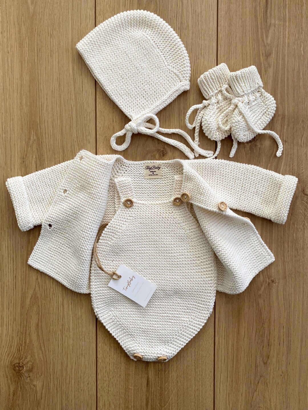 Knit Newborn Baby Outfit, Newborn Coming Home Outfit, Knit Baby Outfit