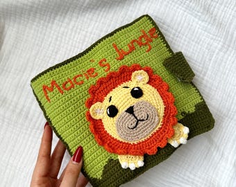 Crochet Jungle Animals Quiet Book: Sensory Activity Toy