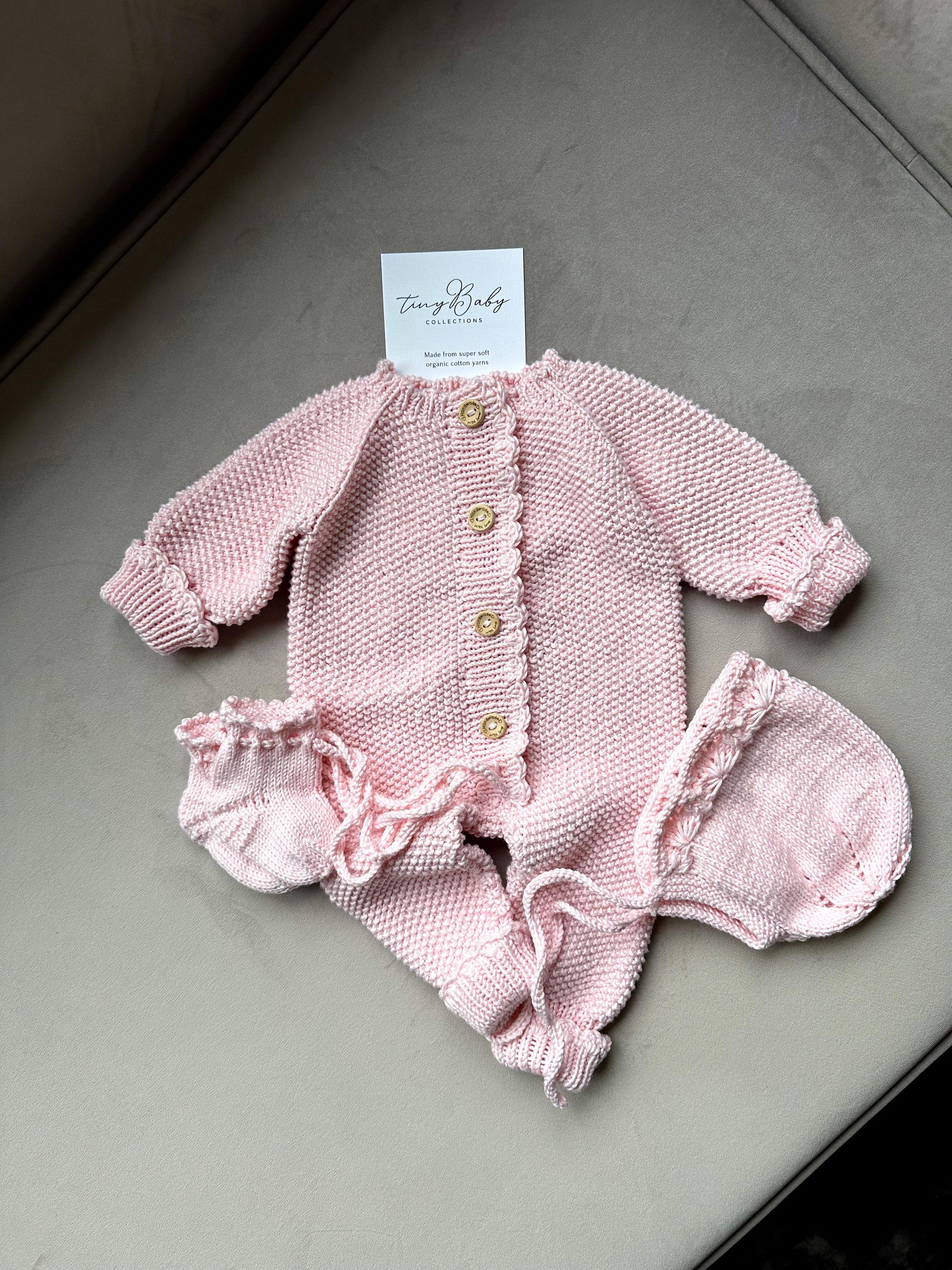Romper Suit Knitted Baby Girl Romper Isla And Fraser Sage Green