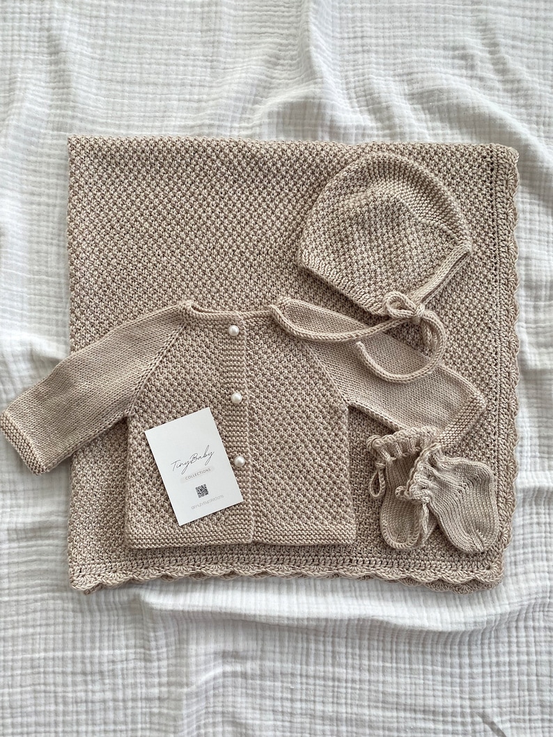 Newborn Knitted Outfit With Blanket Baby Girl Clothes Etsy