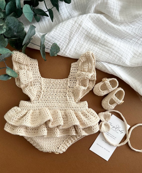 Le Enfant Crochet Baby Band - Beige Le Enfant Crochet Baby Band - Beige