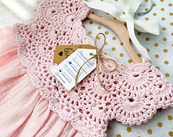 Crochet Baby Girl Dress: Organic Cotton Summer Outfit