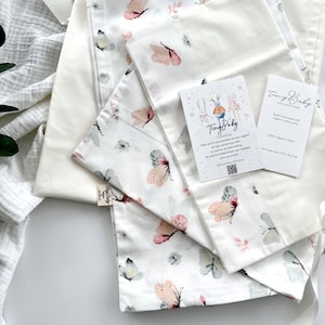 Organic Cotton Baby Bedding Set: Butterfly Duvet Cover, Pillowcases & Sheet