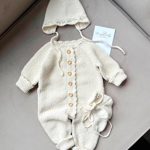Newborn Baby Girl Knit Outfit, Baby Girl Rompers Set, Knit Baby Girl Romper, Baby Girl Coming Home Baby Clothes, Knit Newborn Outfit