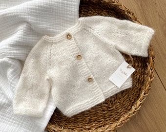 Cardigan en tricot pour bébé, tenue pour bébé, pull en mohair pour bébé, tenue en tricot pour bébé garçon, tenue en tricot pour bébé fille, tenue pour nouveau-né en tricot, cadeau pour nouveau-né