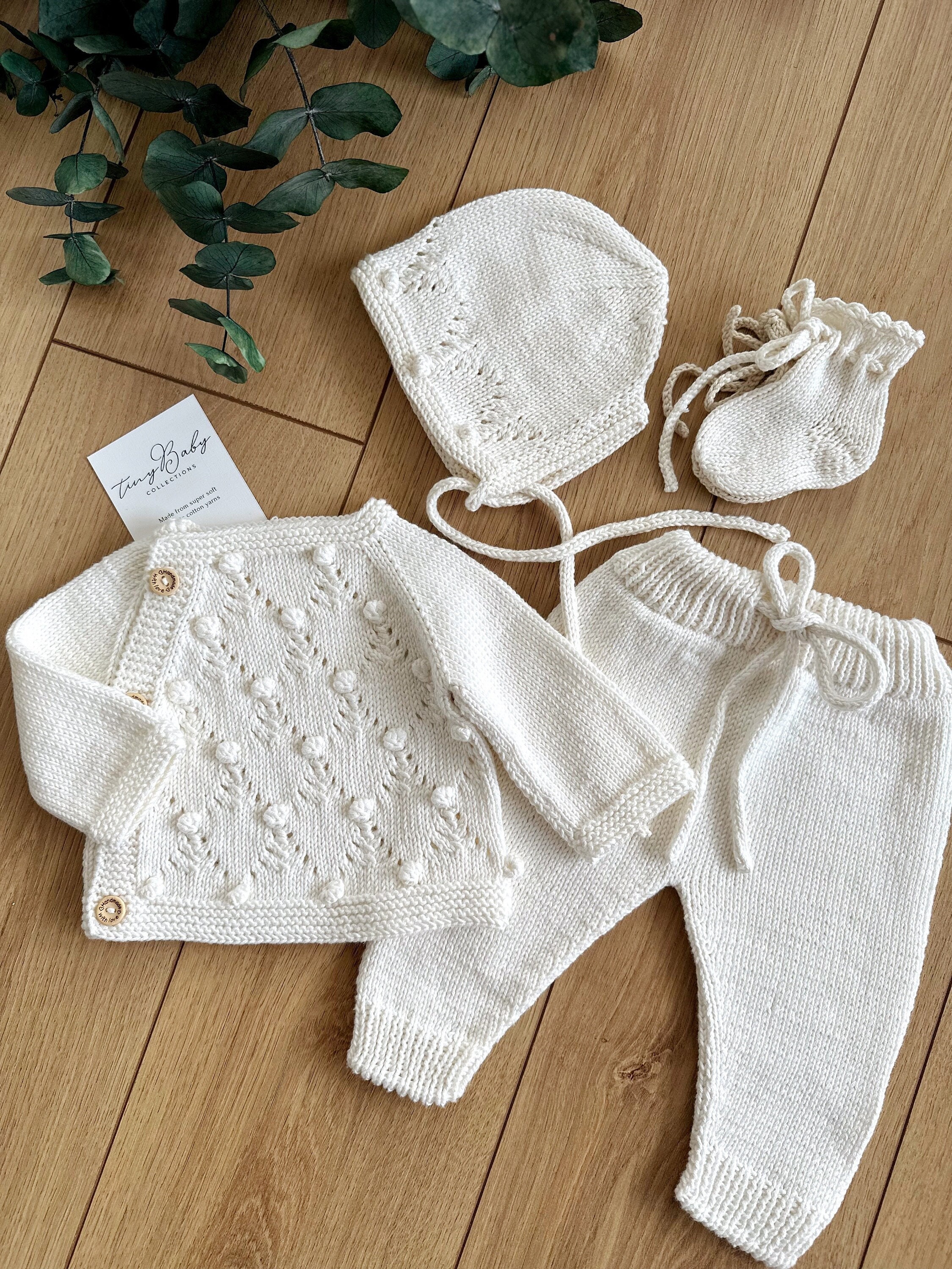 Organiczny bawełniany dzianinowy ubranko dla noworodka: zestaw