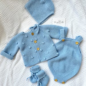 Knit Newborn Baby Outfit, Newborn Coming Home Outfit, Knit Baby Outfit, Organic Baby Clothes,Baby Boy Outfit Set, Baby Boy Clothes