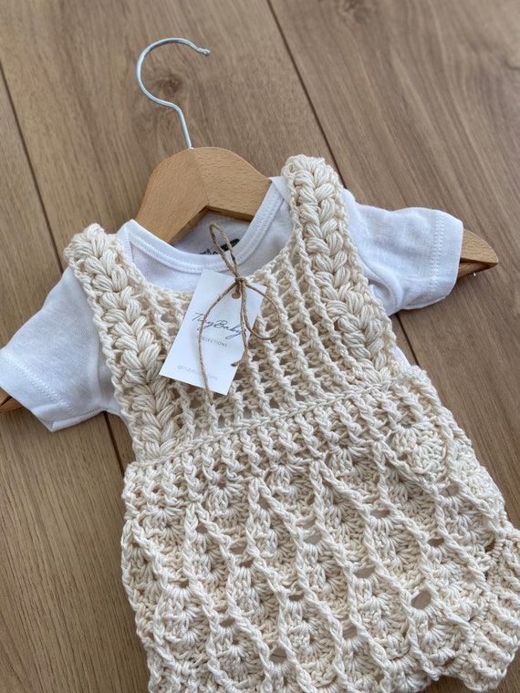 Barboteuse Au Crochet Forever 21 Blanc Et Gris - Taille S, Occasion Très Bon état, Style Romper