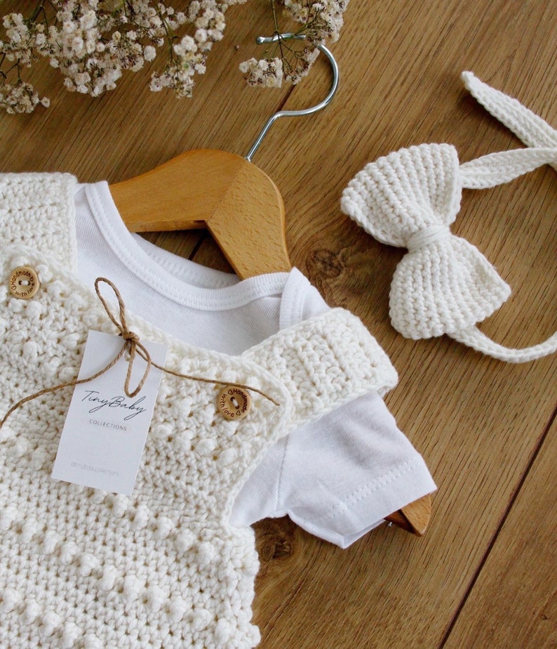 Baby Girl Easter Dress White Baby Girl Crochet Dress Organic Etsy