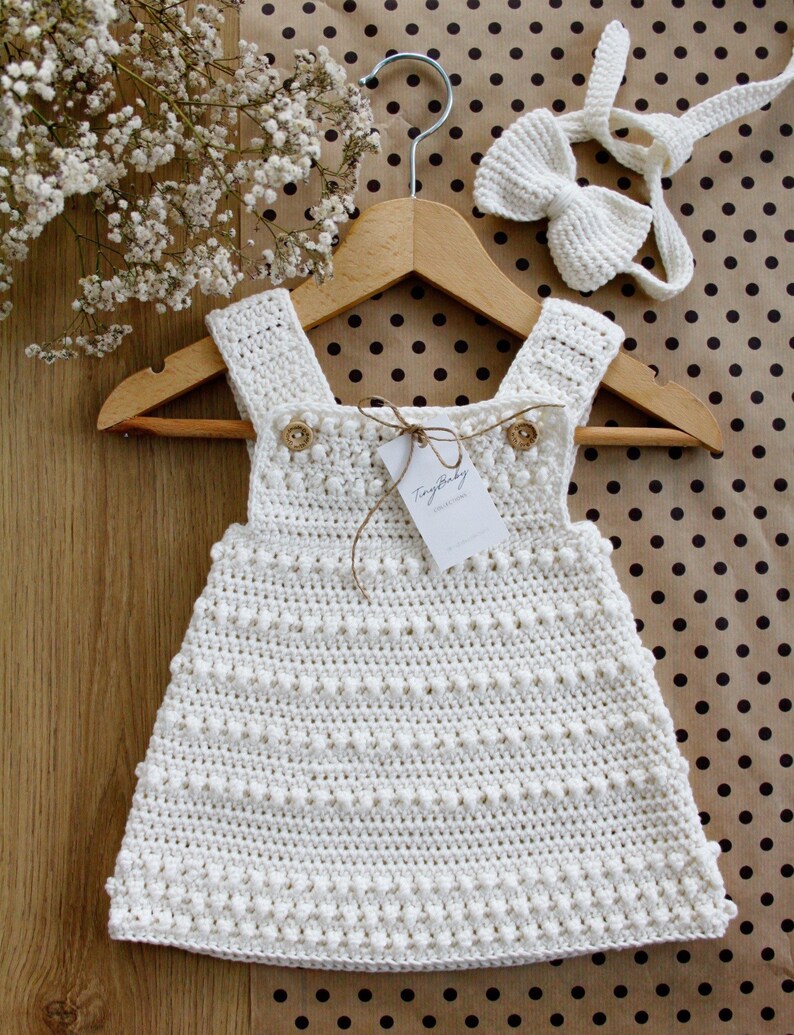 Baby Girl Easter Dress White Baby Girl Crochet Dress Organic Etsy
