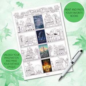 FANTASY RATING BOOKS - diario di lettura stampabile - book tracker printable - rating book - A4 format
