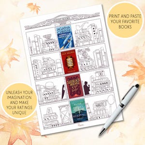 MISTERY RATING BOOKS - diario di lettura stampabile - book tracker printable - rating book - A4 format