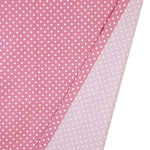 Pink Polka Dot Cotton Curtain Panels, 2 Panels, 52x84 inch