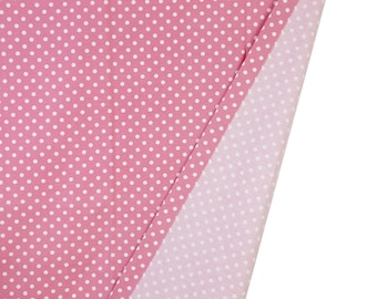 Pink Polka Dot Cotton Curtain Panels, 2 Panels, 52x84 inch