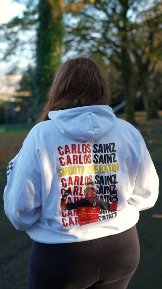 Carlos Sainz HOODIE Jumper, F1 Inspired, Motorsport, Adult Clothing, Smooth Operator, 55, F1 Fan Gift, Racing, Ferrari, Made in Uk