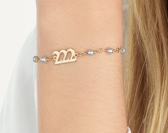 Pärlarmband med änglanummer, nummerarmband, lyckonummerarmband, andliga änglanummersmycken, skyddsarmband, meningsfullt armband
