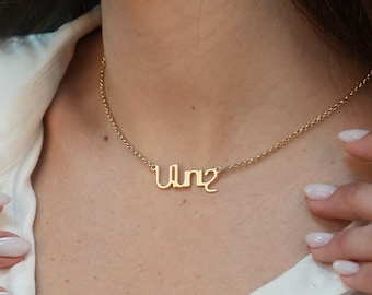 Armenian Name Necklace, Armenian Alphabet, Personalzied Armenian Jewelry, Armenian Pendant Necklace,Custom Armenian Nameplate, Armenian Gift