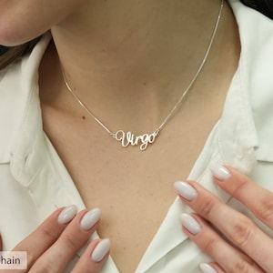 Personalized Virgo Necklace, Virgo Zodiac Necklace, Virgo Zodiac Jewelry, Virgo Gift For Woman, Virgo Pendant Necklace, Virgo Star Sign Gift