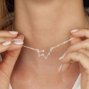 Dainty Zodiac Star Sign Necklace, Constellation Necklace, Celestial Zodiac Necklace, Zodiac Star Necklace, Star Sign Necklace, Gift for her