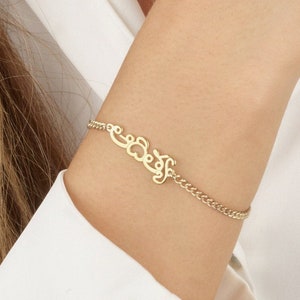Pulsera con nombre en telugu personalizada, pulsera con nombre en hindi en telugu, pulsera con placa con nombre en telugu, joyería en telugu, regalo de pulsera en telugu personalizada