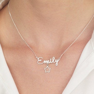 Name Necklace For Kids, Girls Name Necklace, Personalized Name Necklace For Girl, Kids Jewelry For Girls, Little Girl Necklace Personalized