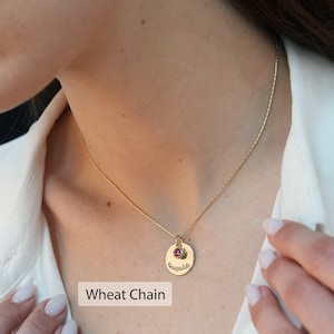 Personalized Armenian Name Necklace, Armenian Name Necklace With Birthstone, Armenian Name Necklace Gold, Disc Name Necklace, Armenian Font