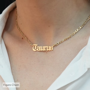 Personalized Taurus Necklace, Taurus Zodiac Necklace, Taurus Zodiac Jewelry, Taurus Gift For Woman, Taurus Pendant Necklace, Taurus Girl