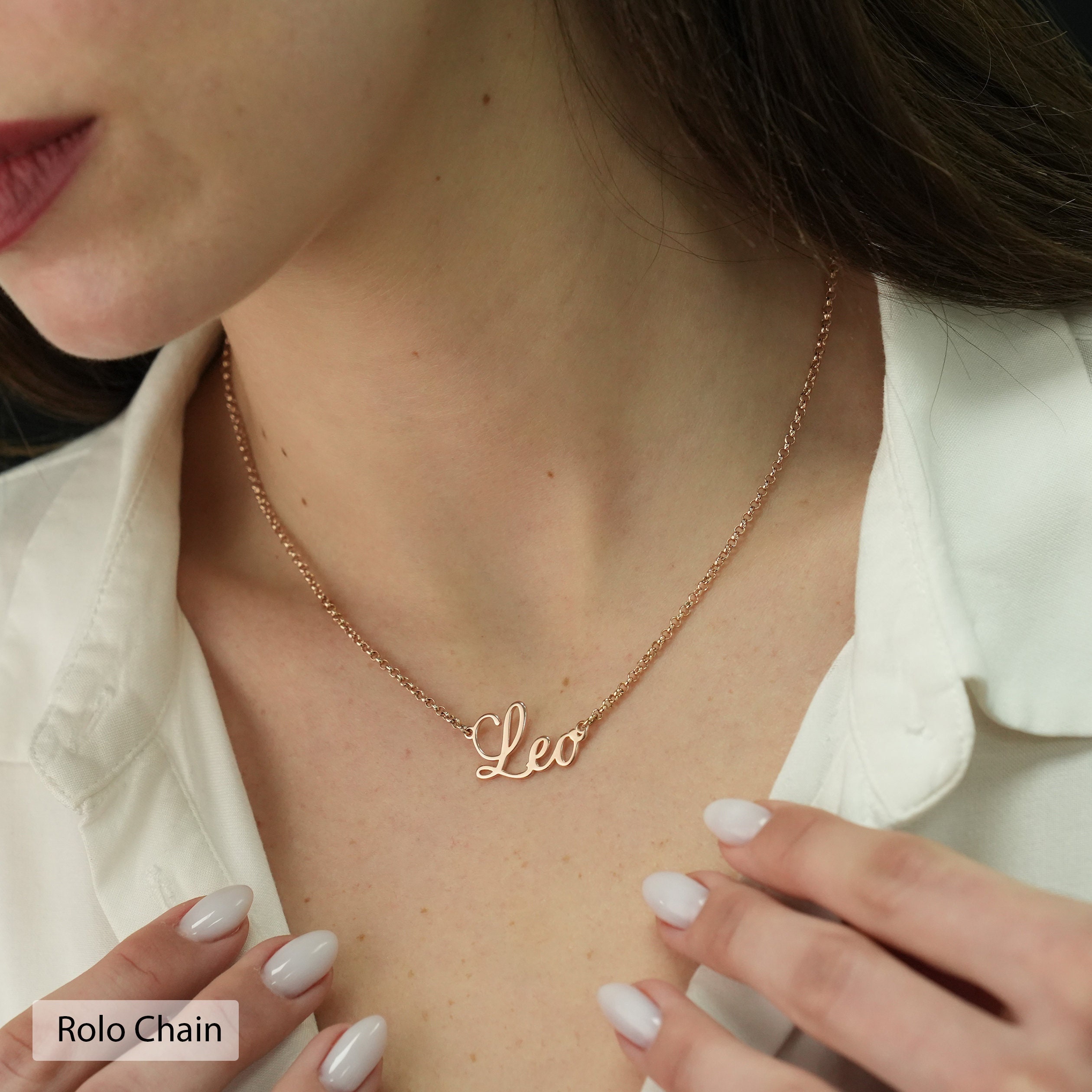 Leo name necklace deals