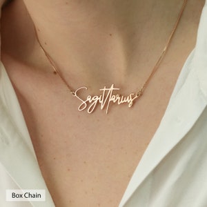 Personalized Sagittarius Necklace, Sagittarius Zodiac Necklace, Sagittarius Zodiac Jewelry, Sagittarius Gift For Woman, Sagittarius Pendant