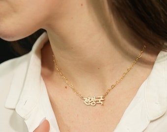 Korean Necklace, Korean Name Necklace, Korean Jewelry, Hangul Name Necklace, Kpop Lover Gift, Kpop Necklace, Hanja Necklace, Hangul Jewelry