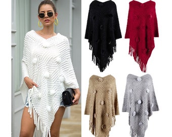 over the head sweater poncho