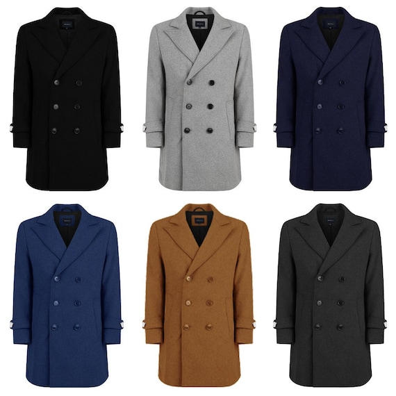 Mens double breasted pea coats Clearance