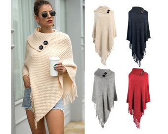 Foldover Button Neck Sweater Knit - Etsy