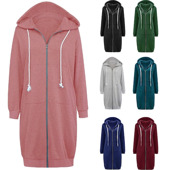 tunic zip up hoodie