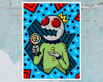 Share A Lollipop, Art Print, Prints, Popart, Original Art, Wall Art, Contemporary Art, Wall Decor, Home Decor, Collectible Art