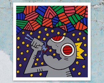 Hungry, Art Print, Prints, Popart, Original Art, Wall Art, Contemporary Art, Wall Decor, Home Decor, Collectible Art