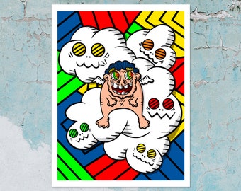 Guardian Angel, Art Print, Prints, Popart, Original Art, Wall Art, Contemporary Art, Wall Decor, Home Decor, Collectible Art